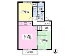 アネックス藤 2LDKの間取図画像