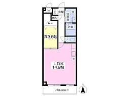 Bel・Vita 1LDKの間取図画像