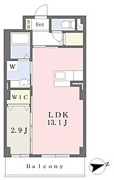 グラディート大沢川原 1LDKの間取図画像