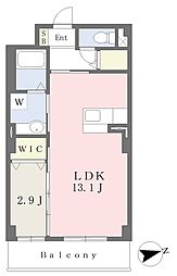 グラディート大沢川原 1LDKの間取図画像