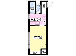 ファミール弐番館 1Kの間取図画像