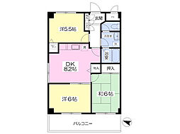 マルマンビル 3DKの間取図画像