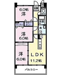 パールヒルズ大森 3LDKの間取図画像