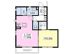 ソレイユ3 1LDKの間取図画像