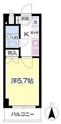 サニーコート福島 1Kの間取図画像