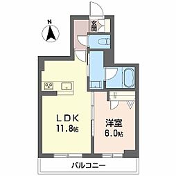 アンビシア西ノ内 1LDKの間取図画像