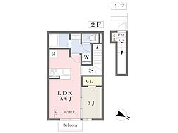 ウィル 1LDKの間取図画像