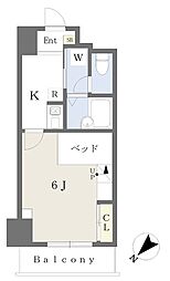 レオパレスフラット郡山 1Kの間取図画像