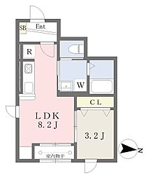 グランメールIG 1LDKの間取図画像