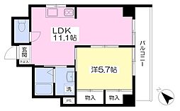 プレステージ南 1LDKの間取図画像