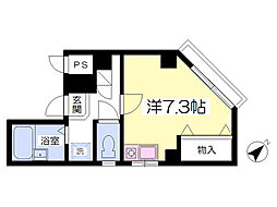ネオス・8 ワンルームの間取図画像