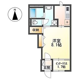 伊予鉄道郡中線 余戸駅 徒歩12分の賃貸アパート 1階1Kの間取り