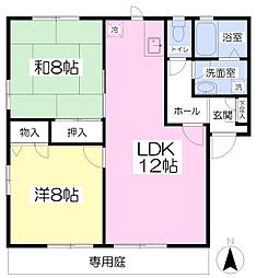ディアス青野B 2LDKの間取図画像