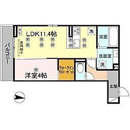 近藤ビル 1LDKの間取図画像