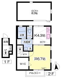 BELGRAVIAMIYANISHI 1Kの間取図画像