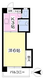 サンベール緑町 1Kの間取図画像