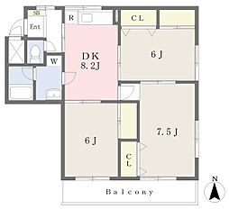 ソレール谷町 3DKの間取図画像