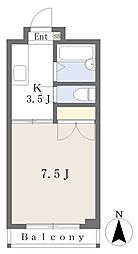 メイプル神岡 1Kの間取図画像