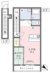 DL-TERRACE 1LDKの間取図画像