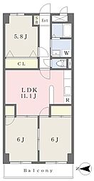 高浜レジデンス7 3LDKの間取図画像