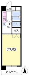 Eフラット 1Kの間取図画像