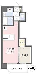ベルソーレ道後今市 1LDKの間取図画像