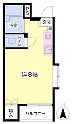 マノワール木山 ワンルームの間取図画像