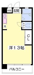リッチフィールド土居田 ワンルームの間取図画像
