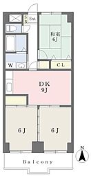 ファミール空港通 3LDKの間取図画像