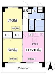 ルネス余戸 2LDKの間取図画像