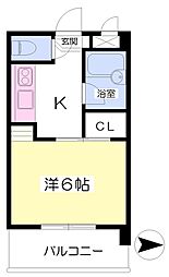 サウンドピア松山1 1Kの間取図画像