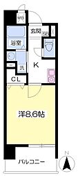 ソル・レヴェンテ 1Kの間取図画像