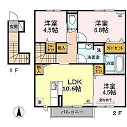 スペリアージュB 3LDKの間取図画像