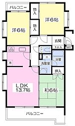 KOTOKU 3LDKの間取図画像