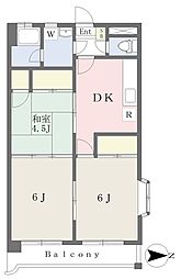 サウスタウンアサムラ 3DKの間取図画像