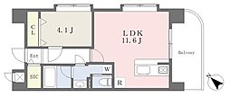 ウインドビュー大街道 1LDKの間取図画像