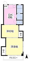 フロンティアAT 2DKの間取図画像