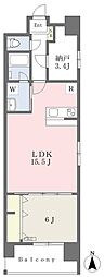アーバン錦町 1SLDKの間取図画像