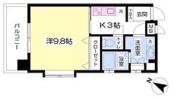 グラン永木 1Kの間取図画像
