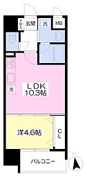 アーバン勝山町 1LDKの間取図画像