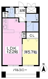 エクセルコート2 1LDKの間取図画像