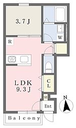 LunaBiancaEdamatsu2 1LDKの間取図画像