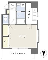 日興ビル持田 1Kの間取図画像