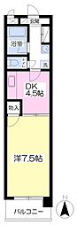 ローズシティ 1DKの間取図画像