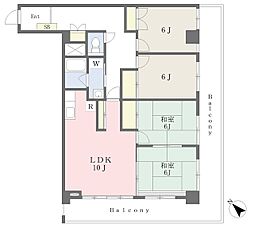 伊予鉄道横河原線 鷹ノ子駅 徒歩2分の賃貸マンション 2階4LDKの間取り