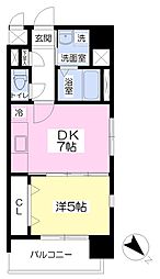 メイソンデグレース天神南 1DKの間取図画像