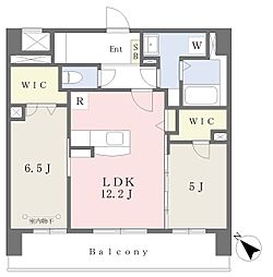 ルーチェフェリス・レジデンス竹下 2LDKの間取図画像