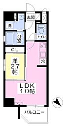 ラフレシーサ天神南 1LDKの間取図画像