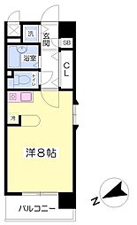 エリアント赤坂 ワンルームの間取図画像