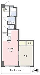 ドルチェ水前寺 1LDKの間取図画像